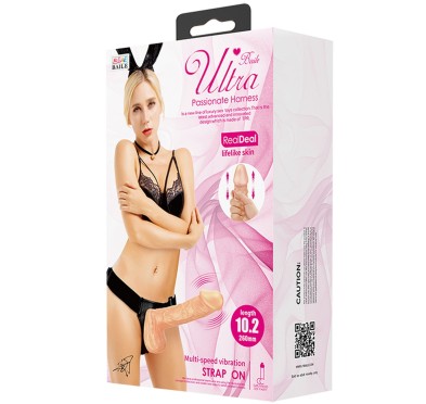 Dildo realistyczny penis wibracje strap-on 26cm